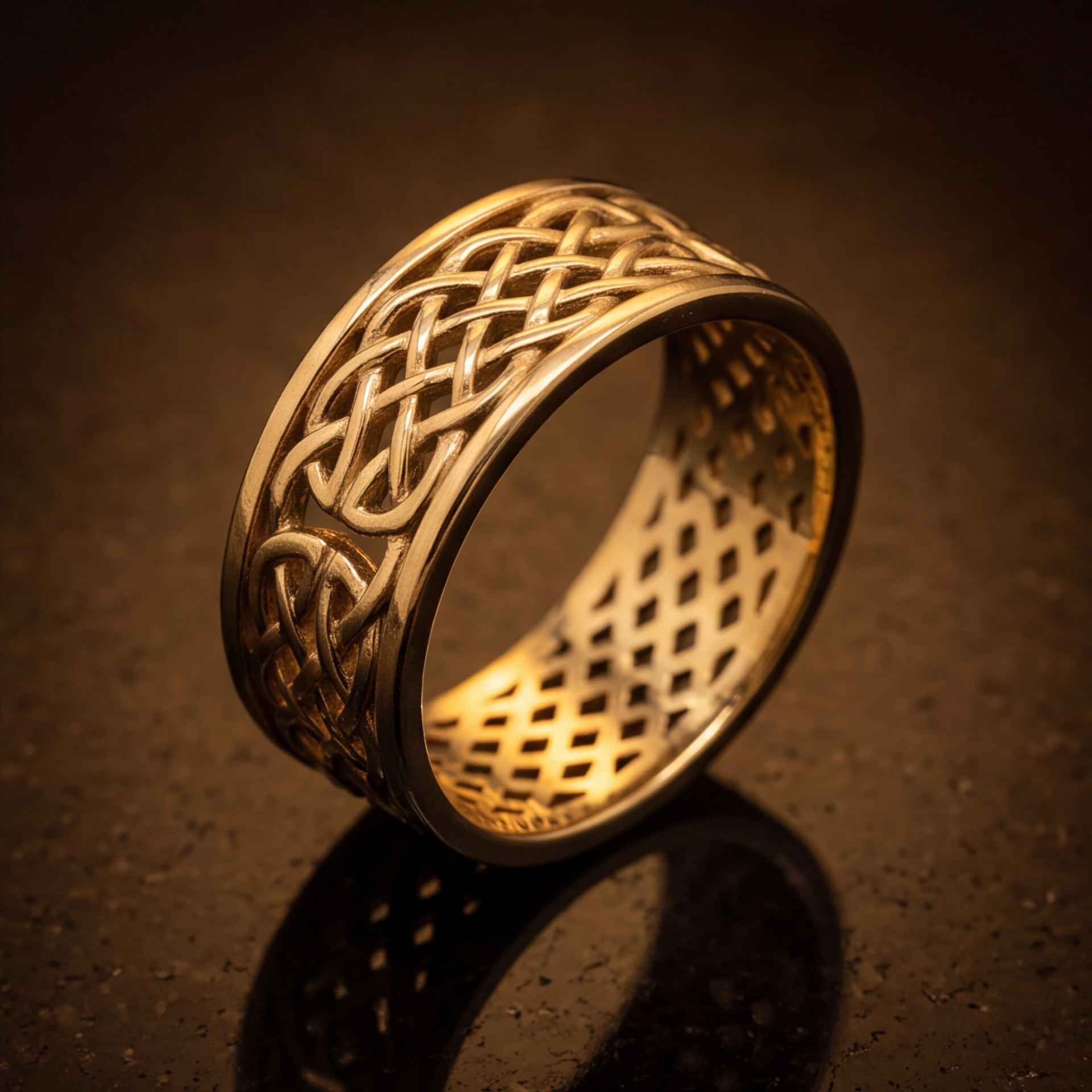 Trinity Knot Band — 9ct Yellow Gold